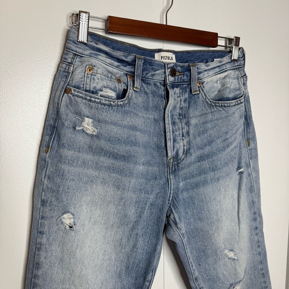 Pistola Charlie High Rise Straight Distressed Jeans size 29 - Picture 3 of 13